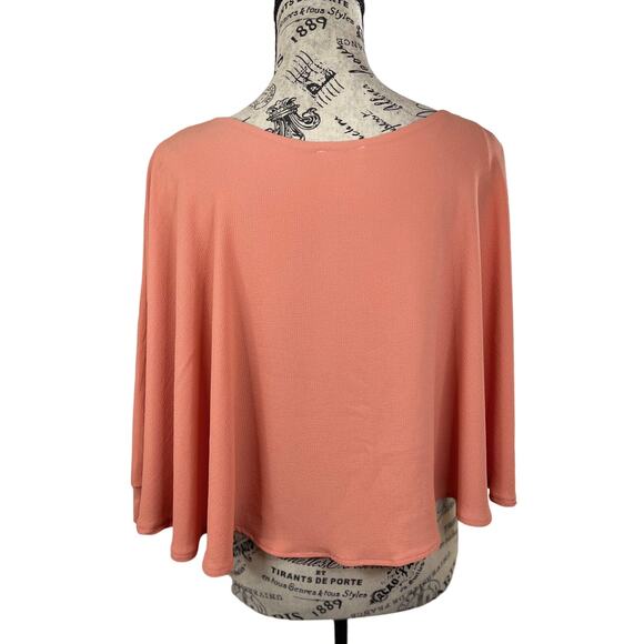 Boho Coral Batwing Crop Top Zara Collection - Picture 8 of 9